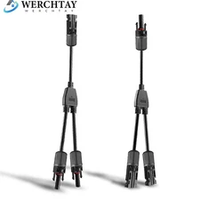 M/F Solar Panel Y Branch PV Connector Adapter Cable Connectors Extension