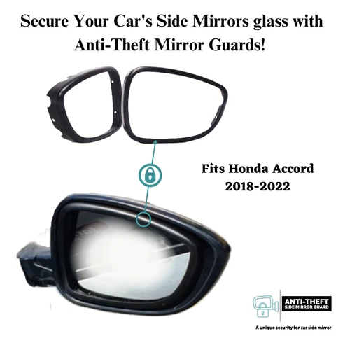 Anti-Theft Side Mirror Guards Fits Honda Accord 2018-2022 Theft Protection Locks