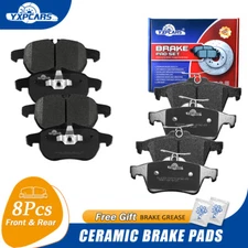 Front and Rear Disc Ceramic Brake Pads Kit for 2004 - 2011 Saab 9-3 2.0L 2.8L