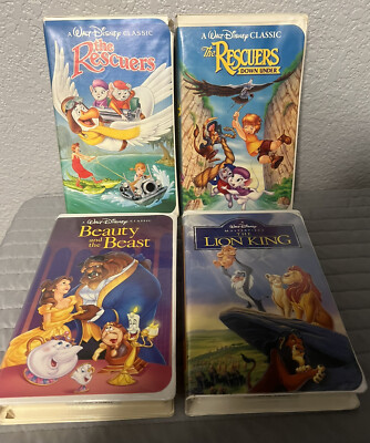 Disney s Vintage The Rescuers 1 & 2 Down Under, The Lion King, & Beauty & Beast.