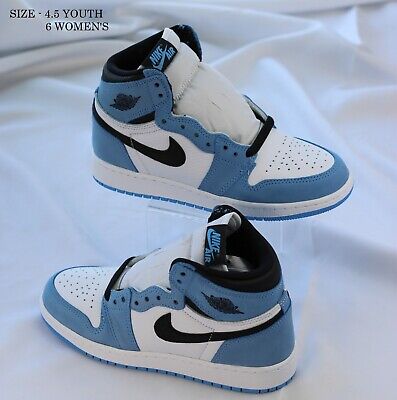 Size 4.5Y - Nike Air Jordan 1 Retro High OG University Blue Size 4.5Y - Nike Air Jordan 1 Retro High OG University Blue