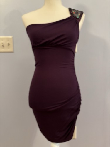 Body Central Women’s Party Dress. One Shoulder/ Gems. Spandex. Sz Med ...