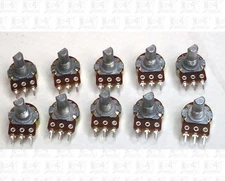 GH 250K Ohm Mini Pots Potentiometers A250K A250K No Nuts Lot Of 10