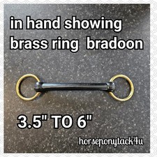 IN HAND SHOWING BIT NYLON BRADOON WITH BRASS OR SILVER  RING SIZES 3.5 / 6 INCH 