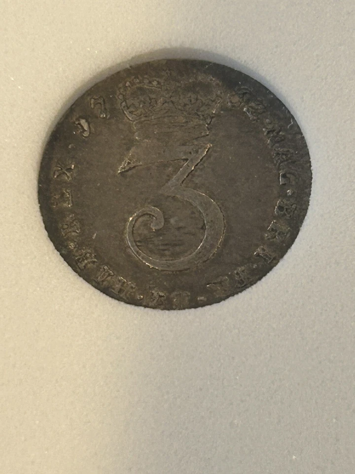 1762 & 1870 Great Britain silver 3 pence from Maundy sets Uncirculated opportune - Image 4 of 4