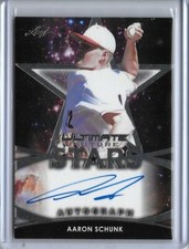 2019 Leaf Ultimate Draft AARON SCHUNK Future Stars Silver Foil Auto RC Rockies