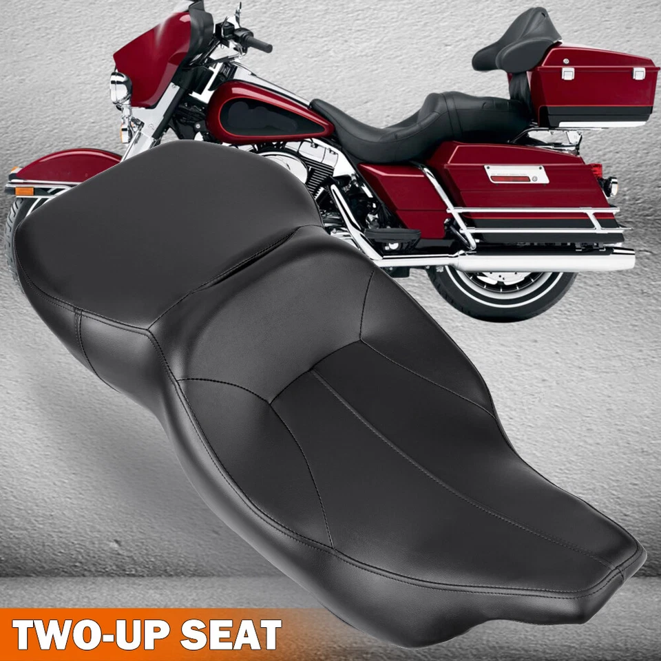 Asiento de conductor y pasajero doble para Harley Touring Electra Glide 1997-2007 Foto 2 de 4