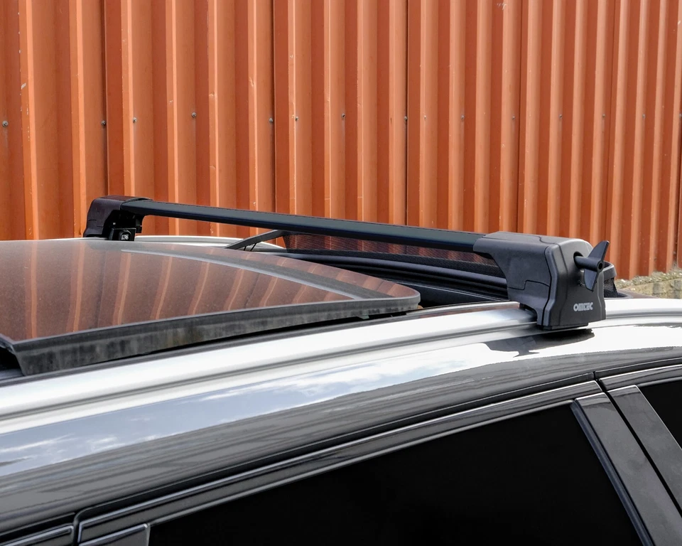 Portaequipajes de techo aluminio negro para Volkswagen Passat B8 2014-2023 familiar Foto 2 de 4