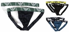 SG Jockstrap EMPORIO ARMANI Suspension 2 Piece Pack Men's Briefs Elastic A
