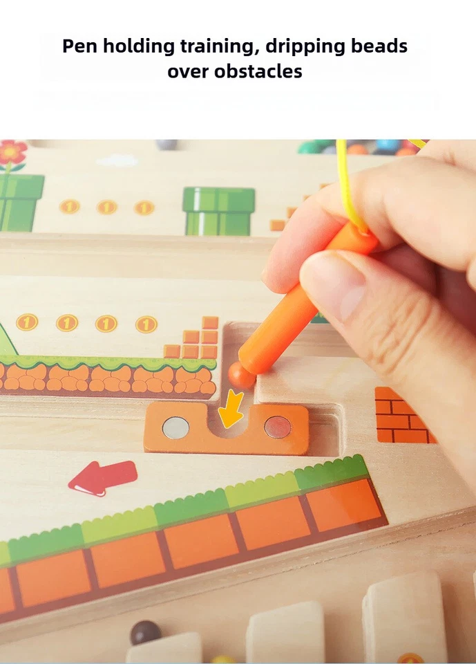 Magnetic Color And Number Maze Montessori Magnet Puzzle Board Educational Toys - image 4 of 4