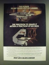 1984 Black & Decker 8-inch Table Saw and 12-Inch Band Saw Ad - The power to rip