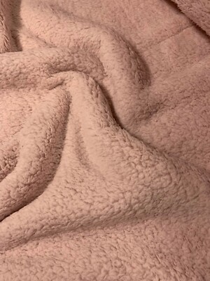Rosewater Pink Lambswool Sheep Sherpa - Cuddle Minky Faux Fur Fabric