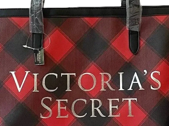 全新带标签 Victoria’s Secret 黑色 Friday Weekender Check 托特包/单肩包旅行包 — 第 4/4 张图片