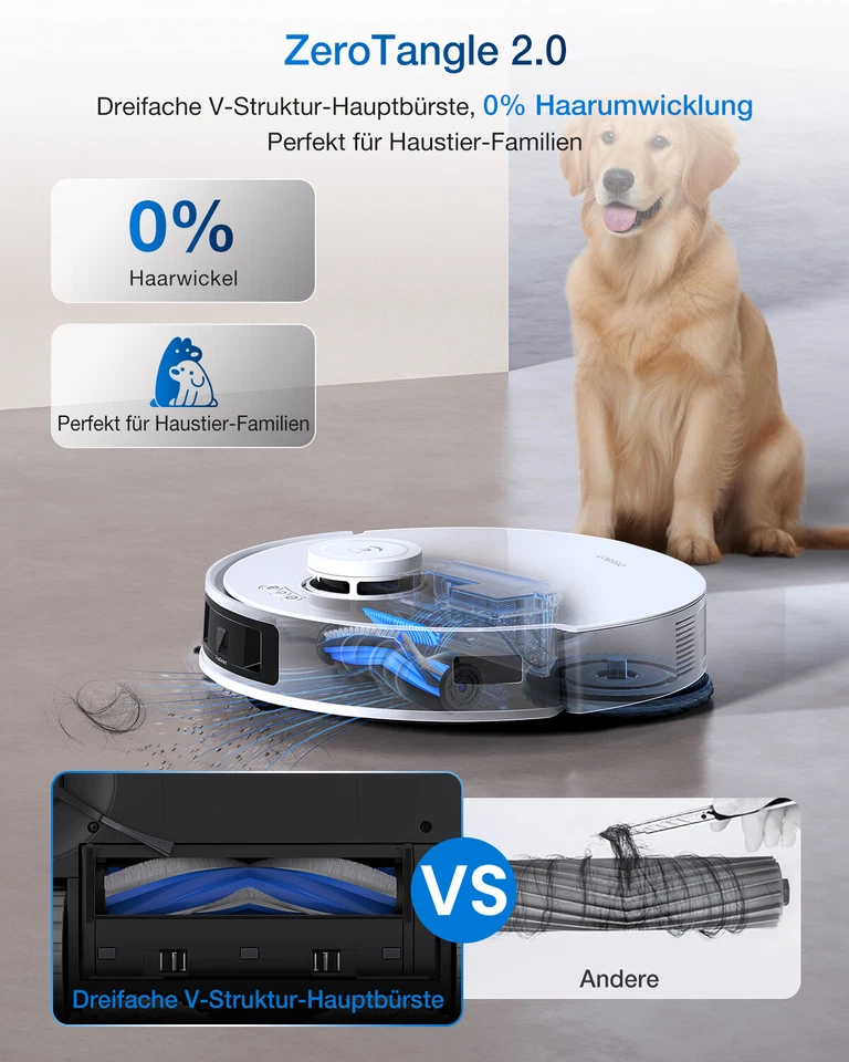 ECOVACS DEEBOT T30C PRO OMNI Saugroboter mit Wischfunktion 12800PA Weiß NEU - Bild 3 von 4