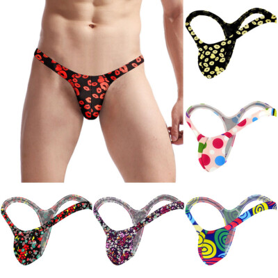 Herren-Tanga-Slip Bikini-Unterwäsche Sexy Höschen Mit T-Beutel Badeanzug Neu