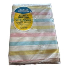 Vintage Penny's Fitted Bottom Crib Sheet 100 Cotton Fine Muslin