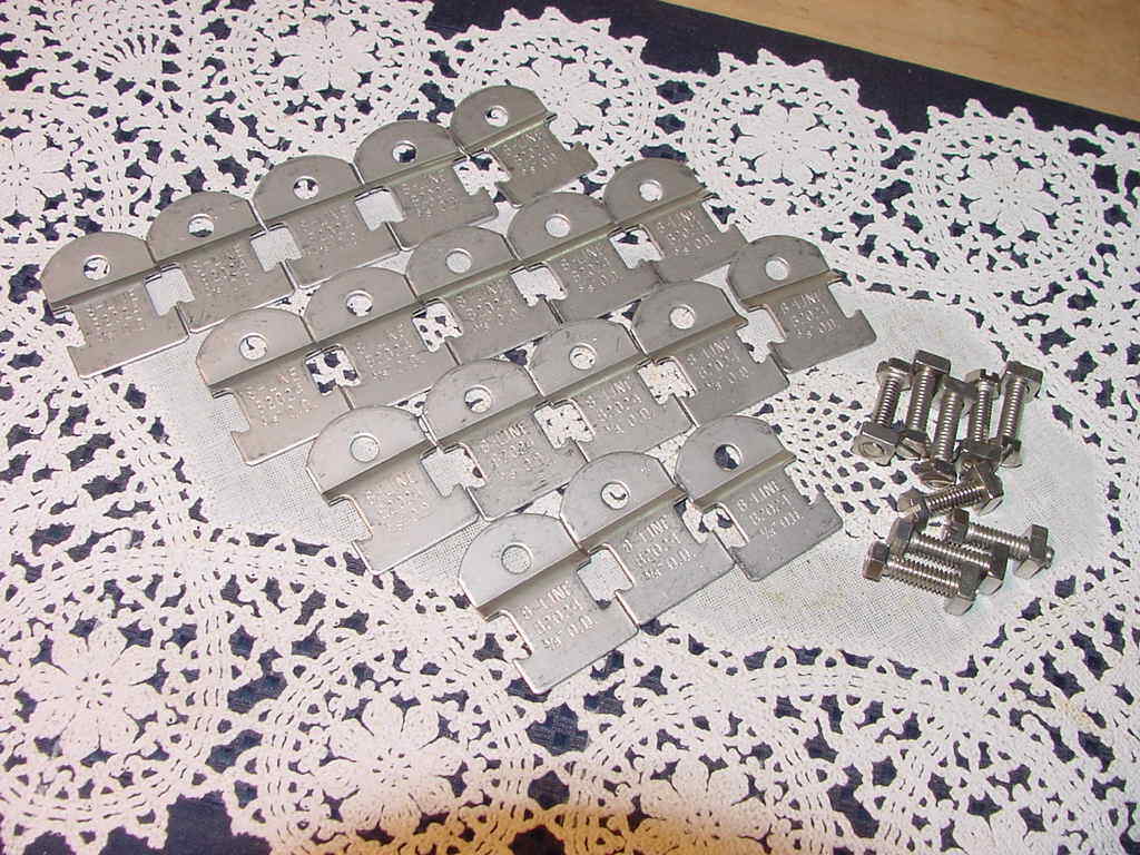 Nine (9) Eaton B-Line B2024SS  Pipe / Conduit Clamps, 3/8 Inch OD NEW!