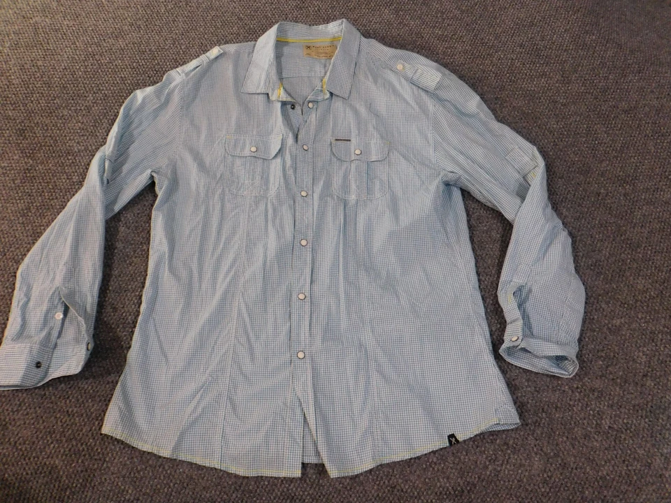 Marc Ecko Shirt 2XL XXL Cut Sew Mens blue Y2K vintage button up hip-hop - Image 3 of 4