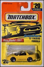 Matchbox Yellow '97 Firebird Formula Super Fast 20/75