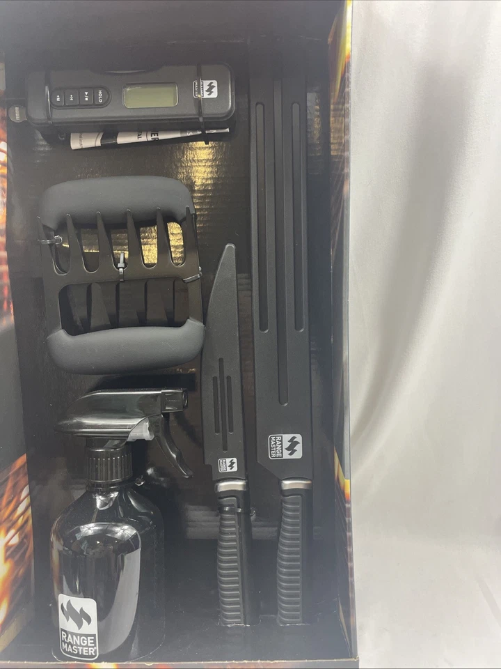 Range Master 5-piece Brisket Tool Set - Knives, Meat Claws, Digital Thermometer - Image 3 of 4