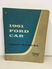 1961 Ford Car Shop Manual Automobile Maintenance Form 7098-61