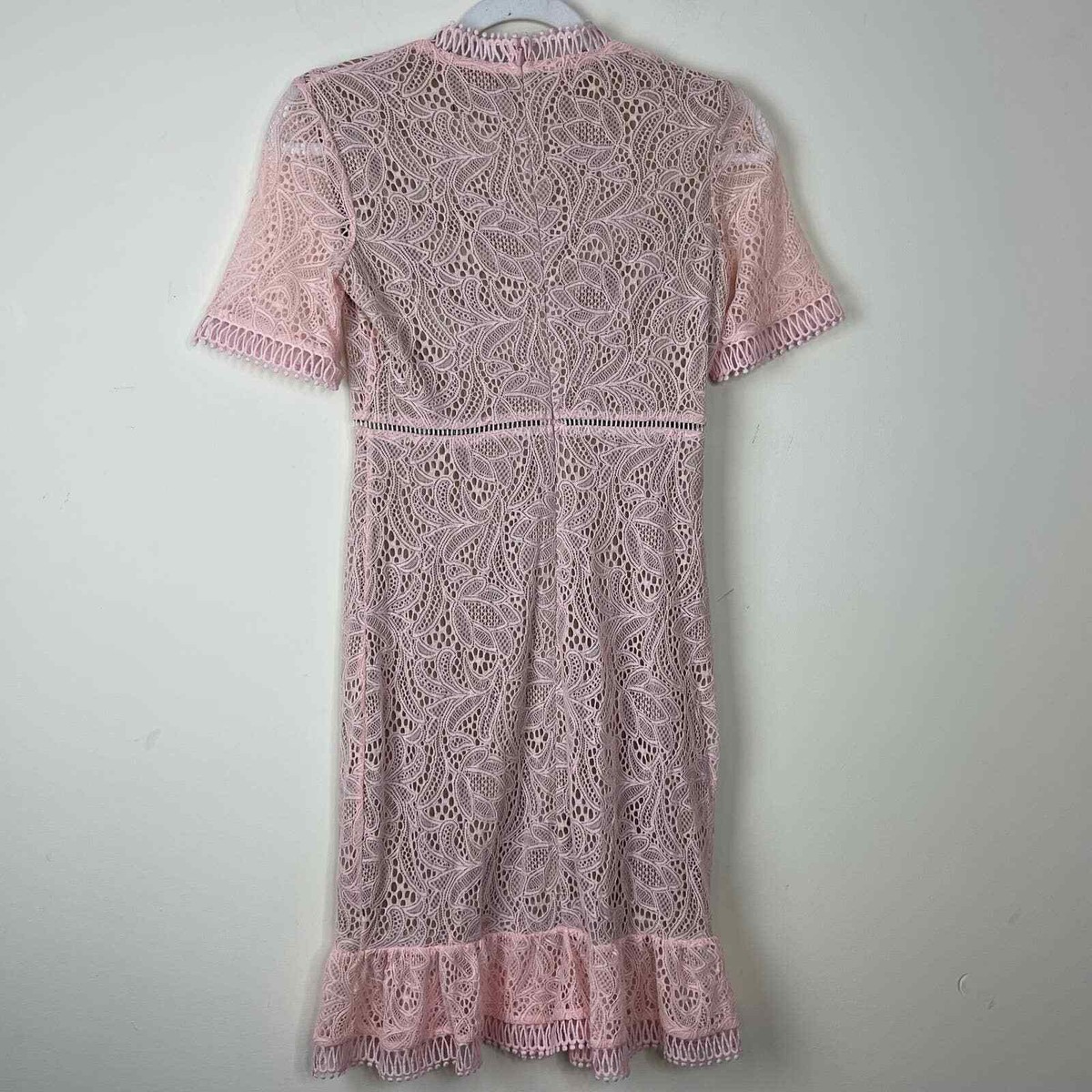 Bardot Theodora Lace Sheath Minidress Soft Pink Bardot Theodora Lace Sheath Minidress Soft Pink