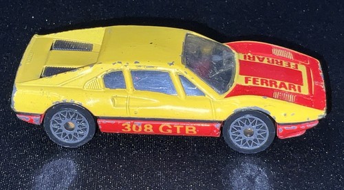 VINTAGE 1981 MATCHBOX FERRARI 308 GTB DIECAST CAR 1/55 SCALE YELLOW - Picture 9 of 11