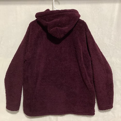 PINK Victorias Secret Hoodie 1/4 Zip Sweatshirt Fluffy Sherpa Soft Cozy Warm SzL - Picture 5 of 7