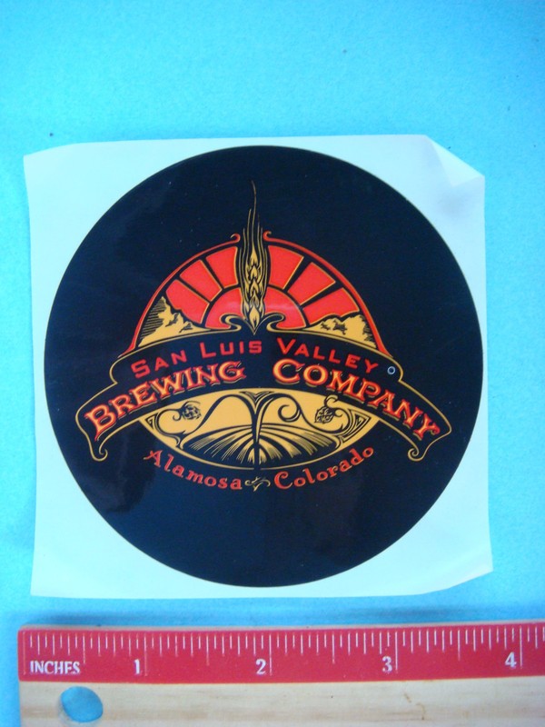 Beer STICKER ~*~ SAN LUIS VALLEY Brewing Co ~*~ Alamosa, COLORADO Craft Brewery