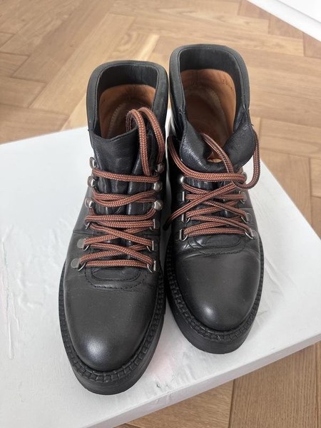 Women Robert Clergerie Boots Black Leather 37.5