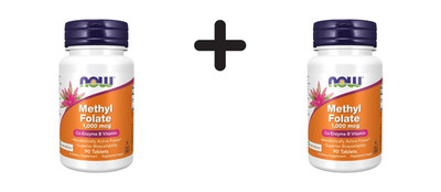2 x Now Foods Methyl Folate 1000mcg (90 tabs) (526,89 EUR/kg)