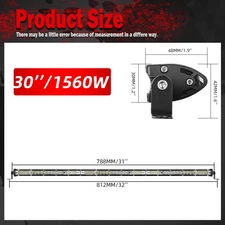 10" 20" 30" 50" Slim LED Light Bar Spot Flood Combo Offroad SUV Driving ATV