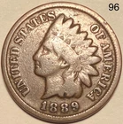 1889 Indian Head Penny Cent