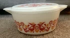 Vintage Pyrex Friendship Casserole Dish 2.5 Quart 475-B + Lid Red Birds Lovely!