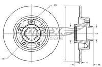 2X Tomex Brakes Bremsscheibe Tx 71-831
