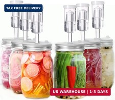 Fermentation Lids, 6 Set Fermentation Kit for Wide Mouth Jars, 6 Stainless Steel