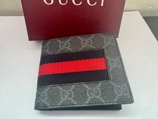 Portafoglio Gucci GG Supreme Web Stripe Bi-Fold