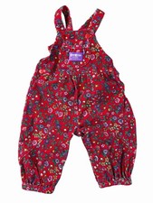 Vintage OshKosh B  gosh Floral Corduroy Overalls Baby 12M USA 80s