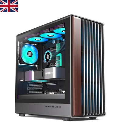 High Airflow M2 ATX Gehäuse mit 7 farbwechselnden ARGB-Lüftern & einzigartigem Holzdesign