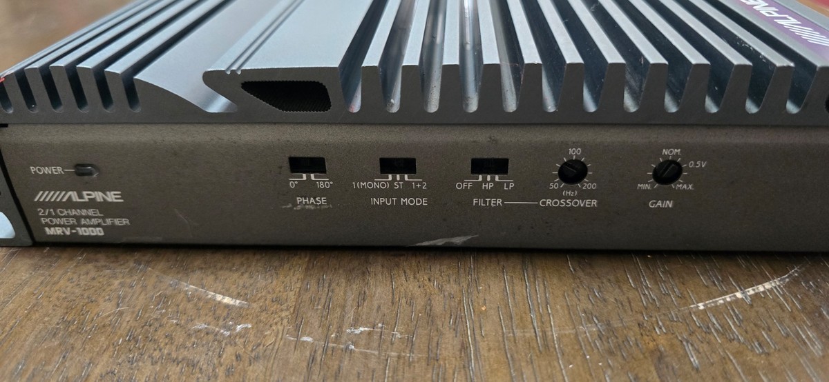 Vintage Alpine V12 Mrv-1000 2/1 Channel Power Amplifier Amp for