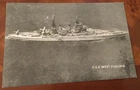 U.S.S. West Virginia Naval Battleship BB-48 - WWII 8" x 5" Black and White Photo