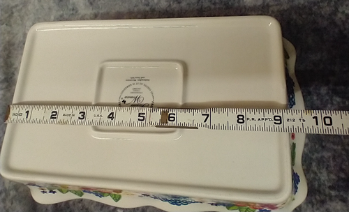 Pioneer Woman Casserole Baking Dish Scalloped Edge Rectangle Dazzling Dahlias GC - Picture 17 of 24