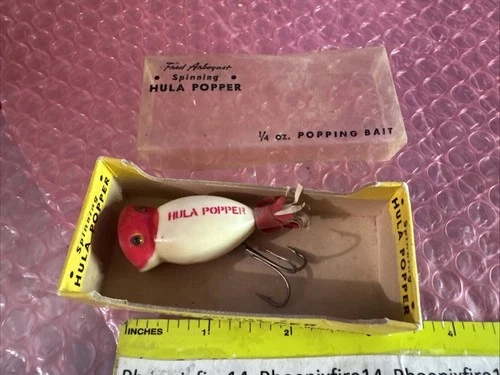 Used Fred Arbogost Hula Popper Bait 1/4oz Needs Skirt