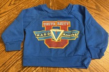 VTG 80s Freedom Togs Toddler Sweater Shirt 2T HARD KNOCKS UNIVERSITY Puff Print