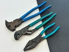 🇺🇸 Channellock USA 3pc Pliers Lot Set, Rare 537 Slip Joint, 420, & Fencing 85
