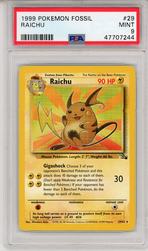 Raichu (Unlimited) graded PSA 9 for sale on eBay