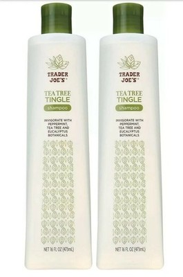 2 Bottles Trader Joe's Tea Tree Tingle Shampoo NEW