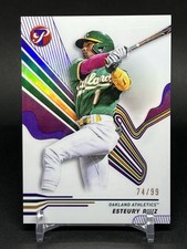 Esteury Ruiz 2024 Topps Pristine Purple Refractor /99.  Athletics