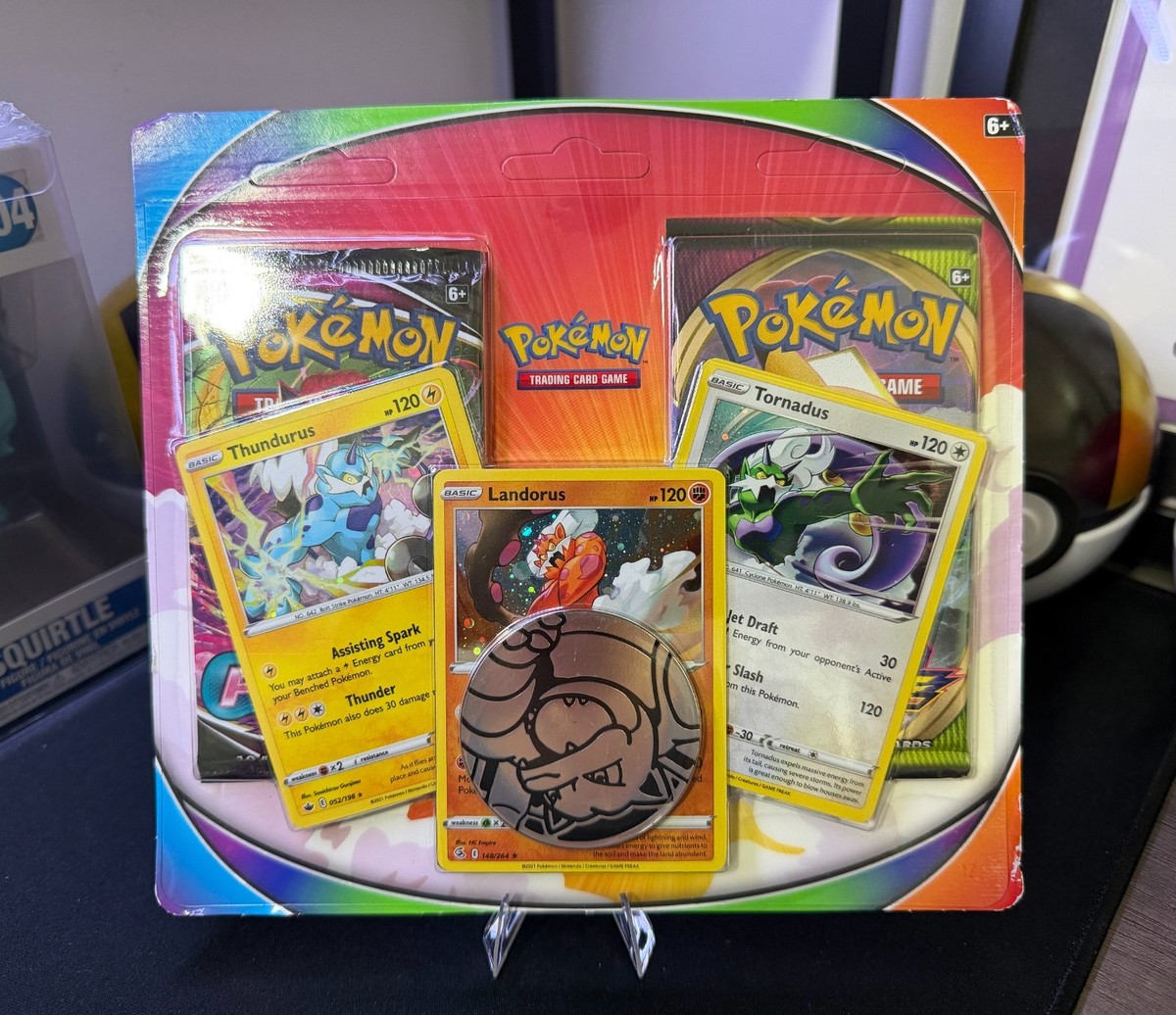 pokemon-tcg-tornadus-thundurus-and-landorus-cards-with-2-booster-packs-and-coin Pokemon TCG: Forces of Nature GX Premium Collection | Collectible Trading  Card Set main image 1
