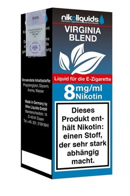 NikoLiquid Virginia Blend 8mg Nikotin (50ml)